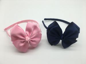 Diademas de cinta de grogrén con diadema con lazo de flores coloridas - Product Image 4