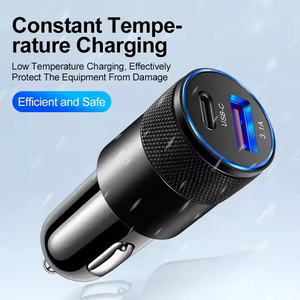 อะแดปเตอร์ชาร์จในรถยนต์แบบพกพา รุ่นใหม่จากโรงงาน USB-C 3.1A ชาร์จเร็วแบบสมาร์ท PD Type C สำหรับโทรศัพท์มือถือ กำลังไฟ 5V/3A 15W พร้อม OTP - Product Image 3
