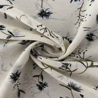 Matériau métallique en gros 100% polyester 75D impression en mousseline de soie avec finition douce et bonne chute