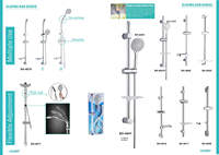 Barre coulissante en acier inoxydable 60cm 70cm le Kit de douche à main comprend un tuyau de douche Flexible