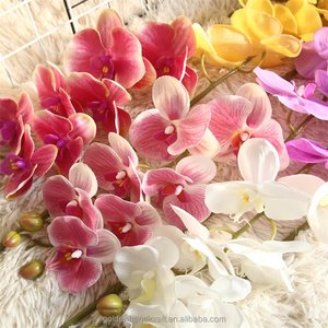 Orchidées en pot Fleurs artificielles Toucher réel Fleur d'<span class=keywords><strong>orchidée</strong></span> papillon Phalaenopsis Orchidées pour la décoration de mariage à domicile - Product Image 3