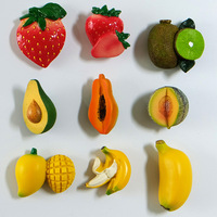 Groenten Fruit Aardbeien Creatieve 3D Harsen Koelkastmagneten Handgeschilderde Telefoonhoesjes/Auto Luchtrooster Stickers - Modetrend