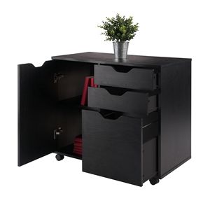 DB Halifax Classeur à 2 tiroirs en métal noir Rangement large avec fonction réglable pour bureau, atelier ou chambre à coucher Rangement - Product Image 5