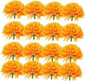 Artificial Marigold Flowers Silk Marigold Flower Head Artificial Carnation for Indian Weddings Indian Theme Diwali - Product Image 1