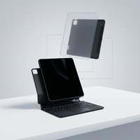 Casing Keyboard Magic Backlit untuk iPad 10.9/12.9 - Keyboard Bluetooth Lepas Pasang dengan Trackpad Multi-Touch untuk iPad A16 128L