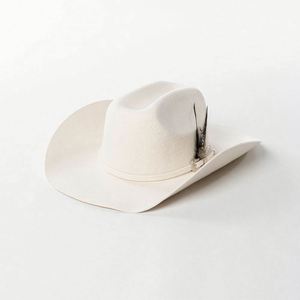 Chapeau <span class=keywords><strong>de</strong></span> cowboy vintage en feutre <span class=keywords><strong>de</strong></span> laine <span class=keywords><strong>de</strong></span> luxe personnalisé <span class=keywords><strong>de</strong></span> haute qualité, style camouflage old school, avec bande <span class=keywords><strong>de</strong></span> plumes, pour homme, idéal pour les fêtes, toutes saisons, vente en gros - Product Image 4