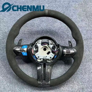 Volant Personnalisable en Alcantara Intégral avec Finition Carbone pour <span class=keywords><strong>BMW</strong></span> F10 F20 F22 F30 F31 F87 M3 F80 M4 F82 F85 F90 X5 F15 E70 E90 - Product Image 2