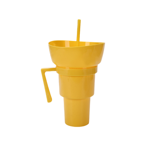 Wholesale Hot Selling High Quality Food Grade <b>Plastic</b> 900ml Custom Colorful 2 in 1 Snack and <b>Drink</b> Cup - Product Image 4