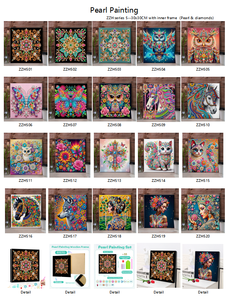 LS Framed 5D DIY Pearl Painting Kit Partial <strong>Dot</strong> Canvas Diamond Painting DIY <strong>Mandala</strong> Handmade Craft Home Decoration - Product Image 6