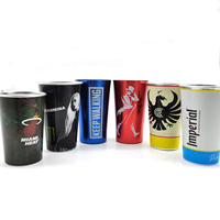 Gobelet à bière en aluminium de haute qualité recyclable, gobelet à café, logo personnalisé / couleur / impression, gobelet à bière portable et durable