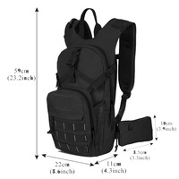 Sac à dos de sport isotherme pour cycliste, sac d'hydratation thermique, sac à dos tactique pour cycliste, randonneur, coureur avec poche à eau de 2 L sans BPA