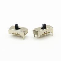 Le broche de commutateur à glissière est en laiton, procédé d'électrodéposition, 50V CC 0.3A, 4P2T, plaqué argent.
