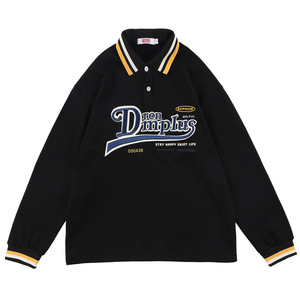 <span class=keywords><strong>Polo</strong></span> <span class=keywords><strong>con</strong></span> Colletto Ricamato Personalizzato di Alta Qualità, <span class=keywords><strong>Felpa</strong></span> Oversize a Maniche Lunghe da Uomo per Streetwear - Product Image 2