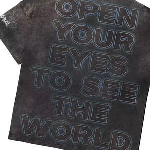 T-shirt Oversize Boxy Streetwear Personnalisé Homme Coton Lourd 300 GSM Impression DTG Graphique Délavé à l'Acide Style <span class=keywords><strong>Manga</strong></span> Vintage - Product Image 3