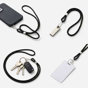 Promotional Cheap Braided Short <b>Lanyard</b> Customizable Color Mobile Phone ID Card Rope with Swivel Hook - Product Image 1