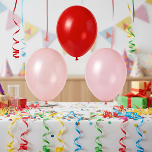 Paquete Premium de 10 Globos de Látex en Degradado Rojo y Rosa de 10 Pulgadas para el Día de San Valentín, Aniversarios y Cumpleaños de Niñas - Product Image 1