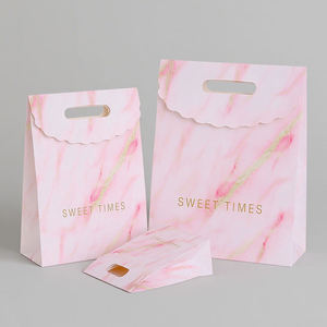 Sacs en papier personnalisés avec logo imprimé, portables, haut <span class=keywords><strong>de</strong></span> gamme, <span class=keywords><strong>auto</strong></span>-adhésifs, pour cadeaux <span class=keywords><strong>de</strong></span> fête d'anniversaire ou <span class=keywords><strong>de</strong></span> mariage, petits sacs à bonbons avec poignée découpée - Product Image 1