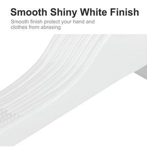 440mm Length Anti Slip Shoulder Shiny Finishing <strong>White</strong> Wooden Tops Dress Shirts <strong>Coat</strong> Clothes Hangers with Thick Gold <strong>Hook</strong> - Product Image 3