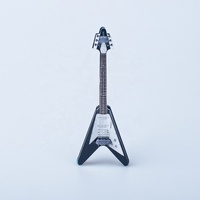 Mini guitare électrique de simulation pour maison de poupée, jouet miniature en métal DIY, accessoire de scène, modèle de montage