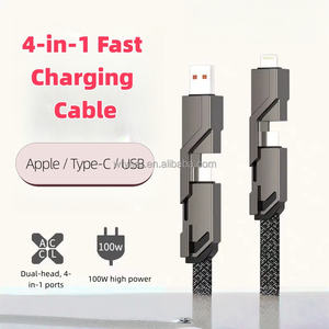 Cable de Datos <span class=keywords><strong>USB</strong></span> Estándar TechPhantom de 120W con Carga Rápida 4 en 1, Trenzado y Blindado, 2A Glory para Teléfonos Android, Banco de Energía y Uso en Automóvil, 1m - Product Image 4