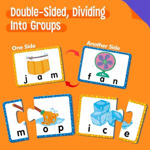 Cartes de puzzle de lettres autocorrectrices, cartes de puzzle double face pour l'apprentissage préscolaire et la maternelle - Product Image 3