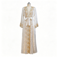 Ensemble robe longue et tunique décontractée deux pièces, motif à pois, broderie riche, écologique et tendance, idéal pour les vacances et la maison