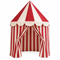Abri de jeu mural en coton uni rouge et blanc, écologique, toutes saisons, portable, pour maisonnette d'enfants, chambre à coucher