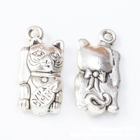 Breloque chat porte-monnaie en alliage de zinc gaufré pour la décoration des enveloppes rouges du Nouvel An lunaire
