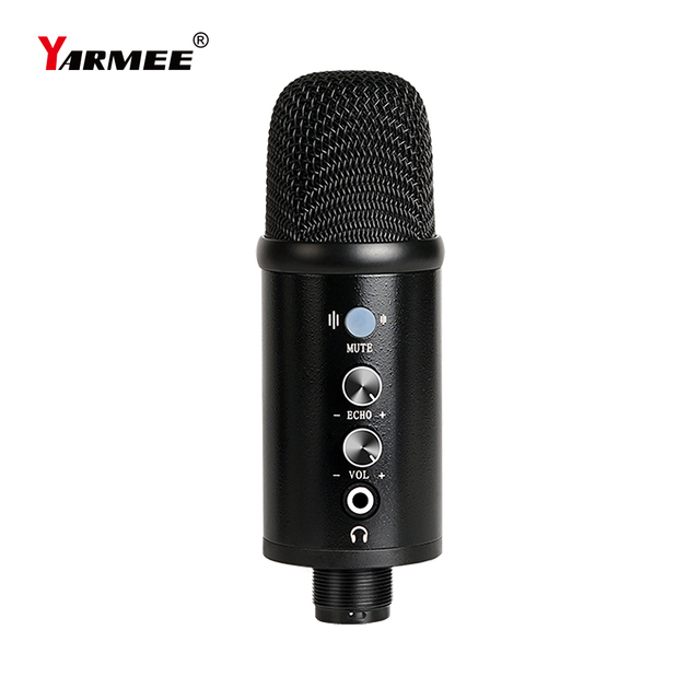 Professional Omni-directional Condenser USB Microphone Metal Construction for Cellphone Laptop Recording Studio Singing Meetings