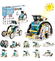 12 en 1 STEM Robot solaire Kit de construction bricolage Science expériences éducatives jouets robotiques Exploration de la lune idéal Robot jouets