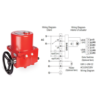 Vannes à boisseau sphérique électriques DN300-DN400 Classe F avec capuchon en nylon et aluminium, isolation de l'encluse, contrôle de pression, modèle de base OEM
