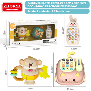 Zhorya 2023ของเล่นเพื่อการเรียนรู้สำหรับเด็กแรกเกิด, ของเล่นโทรศัพท์มือดึงรูปแมวการ์ตูนของเล่นนกเพนกวินของเล่นเด็กมีเสียง - Product Image 6