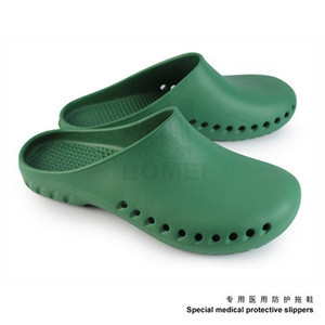 Chaussons de protection médicaux de couleur unie, à talon bas, antidérapants, à bout fermé, pour médecins, infirmières, utilisation en salle d'opération - Product Image 1