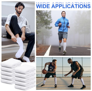Chaussettes personnalisées de grande taille pour hommes Chaussettes en coton Chaussettes de sport de basket-ball à tube moyen Crew - Product Image 4