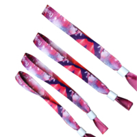 Bracelet en polyester personnalisé pour festival, vente en gros du fabricant, bracelet tissé vierge pour sublimation, fermoir en plastique, bande de 15 mm