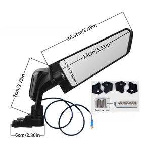 Accesorios de modificación para motocicletas compatibles con Kawasaki, Yamaha, Honda, Ducati, alerón universal para espejo retrovisor de ala fija - Product Image 4