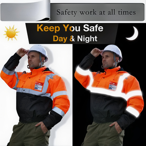 Veste de <span class=keywords><strong>travail</strong></span> imperméable haute visibilité Kango pour homme, à manches longues, en polaire personnalisée, pour le soudage et les travaux en hiver - Product Image 5