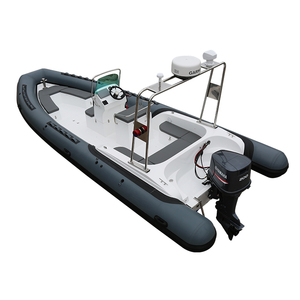 Yacht de sport CE Haohai RIB760B, bateau de pêche de luxe à coque en fibre de verre gonflable avec ensemble moteur - Product Image 3