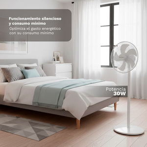 Grunkel Pedestal <b>Fan</b> 12 Speeds <b>Remote</b> <b>Control</b> White Tower <b>Fan</b> - Product Image 4