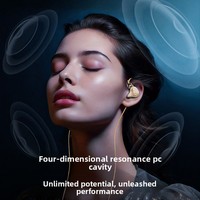 Headphone In-Ear Berkabel Tipe-C 3.5mm dengan Mikrofon, Kontrol Kabel, Desain Gantung di Telinga, Kabel 1.2m, Suara Hi-Fi, Bass Berat, Ujung Telinga Silikon Gel