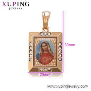Xuping Liontin Modis Diskon Natal 35355, dengan Lapisan Emas 18K, Perhiasan Virgin Mary, Liontin Persegi Promosi Natal Emas - Product Image 6