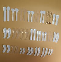 Spatules cosmétiques en plastique de 3 cm, 4 cm, 5 cm, 6 cm, 7 cm, 8 cm, 9 cm, blanches, transparentes, couleur personnalisée, outils d'emballage, cuillère à crème, fournisseur de spatules