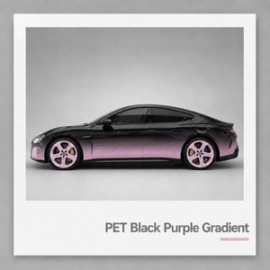 Vinilo para coche, película de vinilo negra y morada degradada, PET de alto brillo, con tecnología de liberación de aire, antiarañazos, para cambio de color de la carrocería. - Product Image 1
