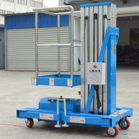 Elektrische Hydraulische Einmast-Aluminiumlegierungs-Hebebühne, 4-10m Hubhöhe Mobile Luftarbeitsbühne