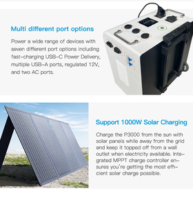 Xách tay 2kw năng lượng mặt trời Máy phát điện 110V off-lưới <span class=keywords><strong>UPS</strong></span> với MPPT BMS 2000 Wát tinh khiết Sine Wave Inverter cho cắm trại van ngoài trời cuộc phiêu lưu - Product Image 5