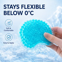 Compresse chaude/froide réutilisable en PVC souple avec billes de gel rondes pour la réduction de la fièvre, le soulagement de la douleur et la réduction des gonflements (OEM)