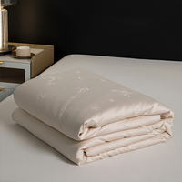 Reine Taille Hiver Moderne Brodé Canard Rempli De Soie Couette Personnalisable pour La Maison Hôtel Utilisation Respirant Écologique