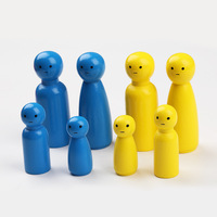 Ensemble de poupées en bois de 28 pièces figurines décoratives colorées psychologie éducative aide à l'enseignement artisanat et décoration intérieure