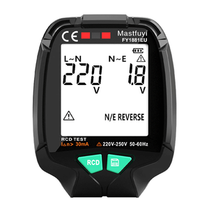 FY1881 EU New Generation Full Screen Socket <strong>Tester</strong> Ground Zero AC Voltage <strong>Tester</strong> 30V-250V <strong>RCD</strong> Test Plug Polarity Phase Check - Product Image 1