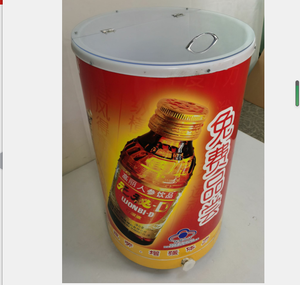 Enfriador de Bebidas con Tapa Abierta, Refrigerador/Enfriador de Bebidas Redondo Tipo Barril - Product Image 3